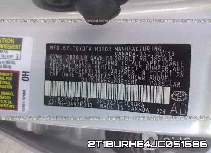2T1BURHE4JC051686 фото 10
