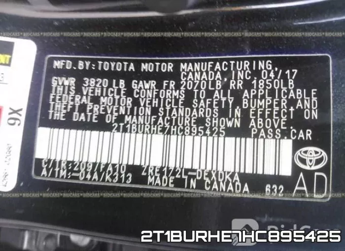 2T1BURHE7HC895425 фото 10