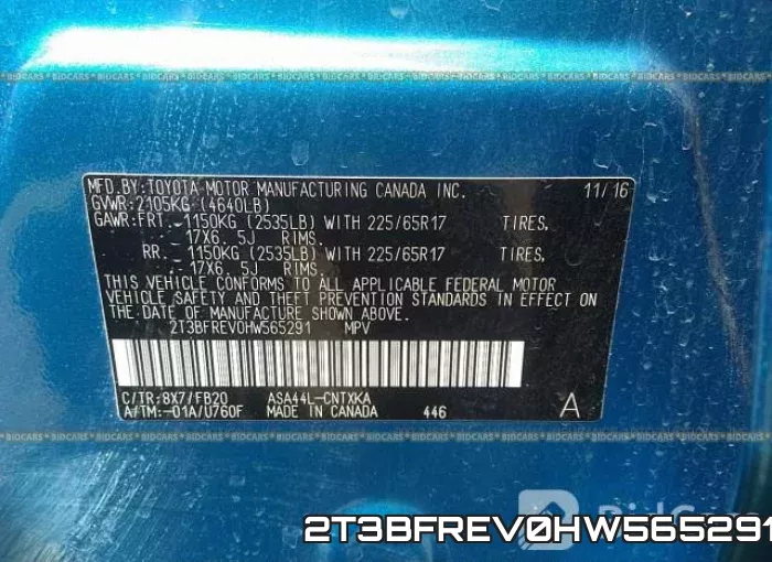 2T3BFREV0HW565291 фото 10