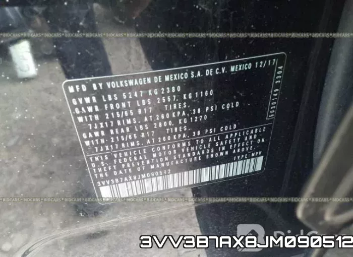 3VV3B7AX8JM090512 фото 10