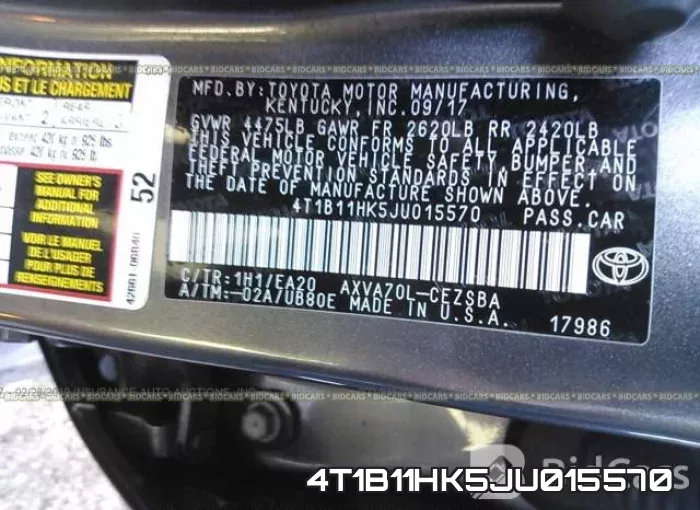 4T1B11HK5JU015570 фото 10