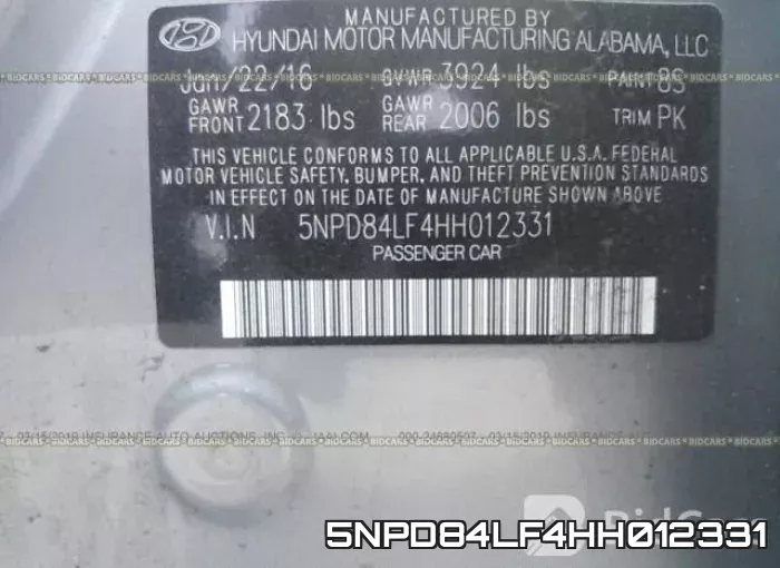 5NPD84LF4HH012331 фото 10