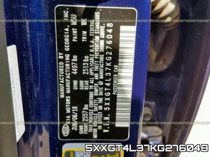 5XXGT4L37KG276048 фото 2