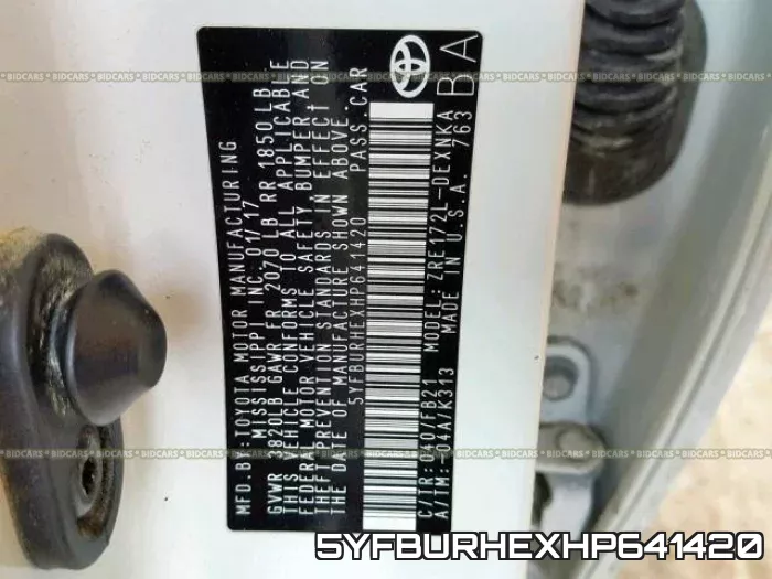 5YFBURHEXHP641420 фото 2
