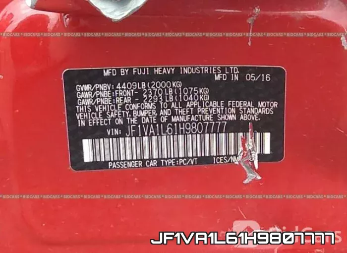 JF1VA1L61H9807777 фото 10