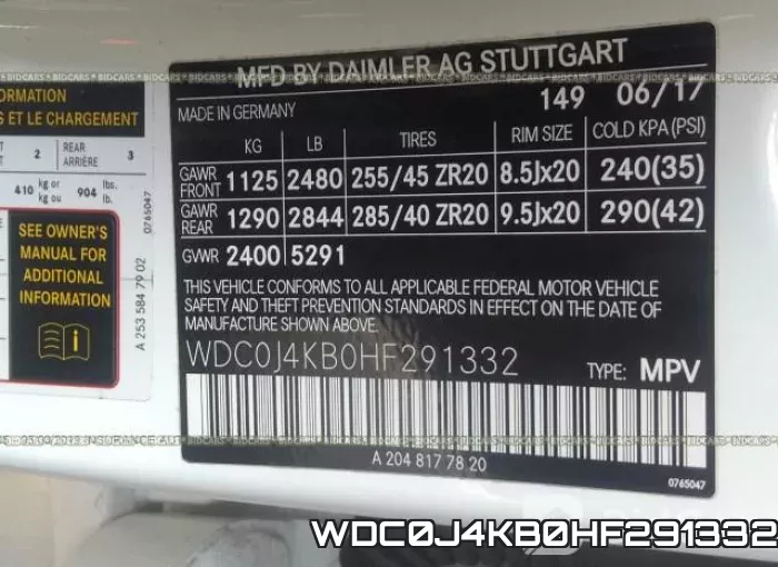 WDC0J4KB0HF291332 фото 10