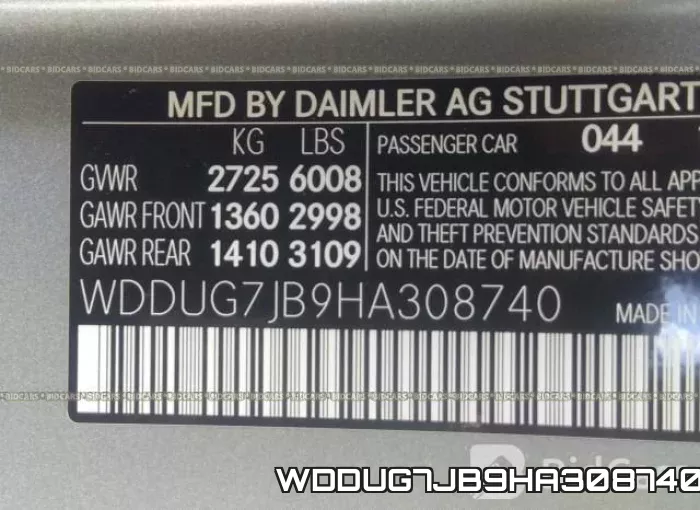 WDDUG7JB9HA308740 фото 10