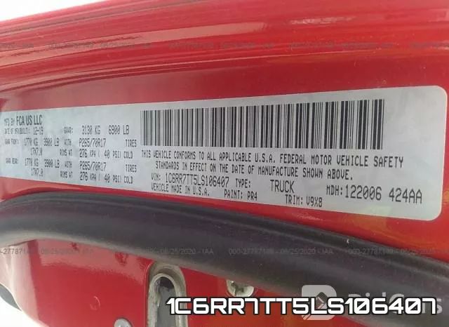 1C6RR7TT5LS106407 фото 10