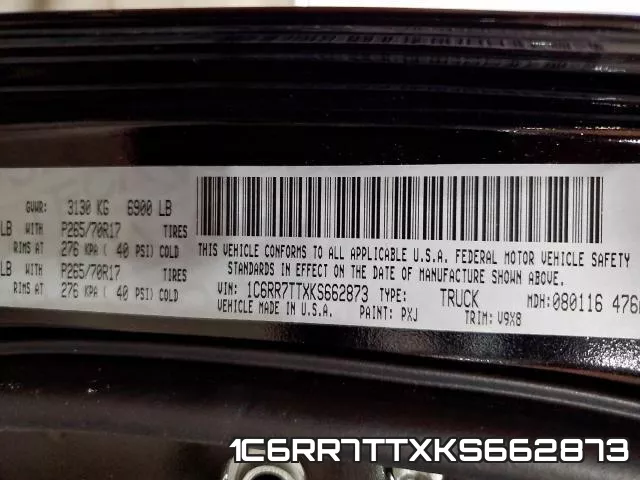 1C6RR7TTXKS662873 фото 2