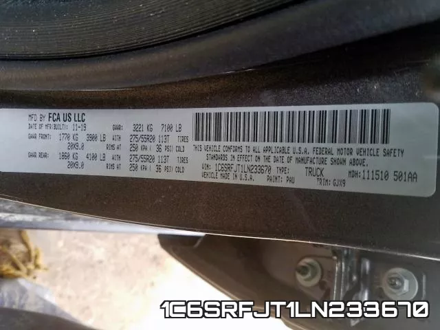 1C6SRFJT1LN233670 фото 2