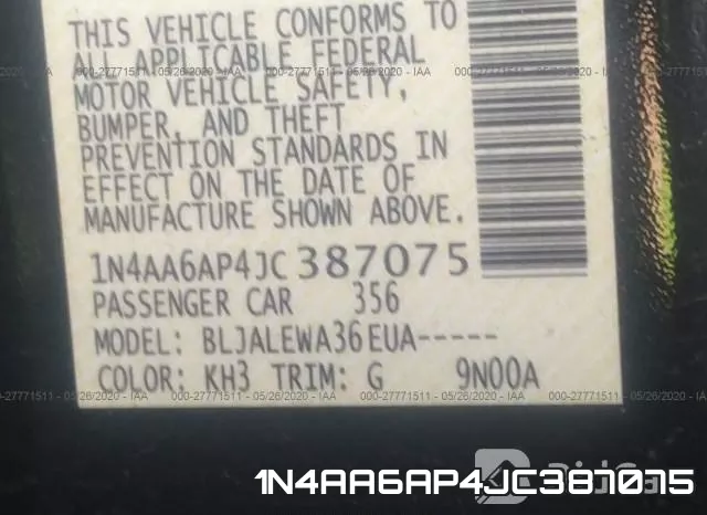 1N4AA6AP4JC387075 фото 10