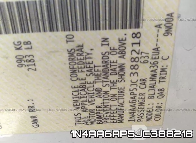 1N4AA6AP5JC388218 фото 10