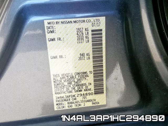 1N4AL3AP1HC294890 фото 2