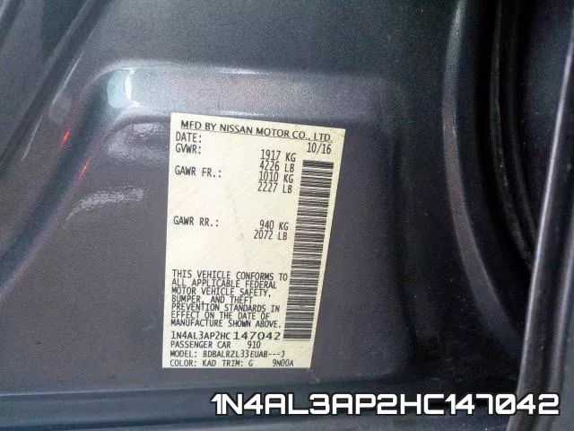 1N4AL3AP2HC147042 фото 2