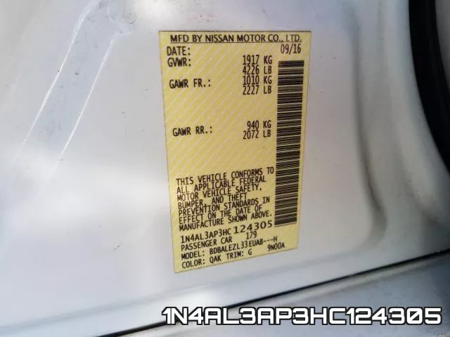 1N4AL3AP3HC124305 фото 2