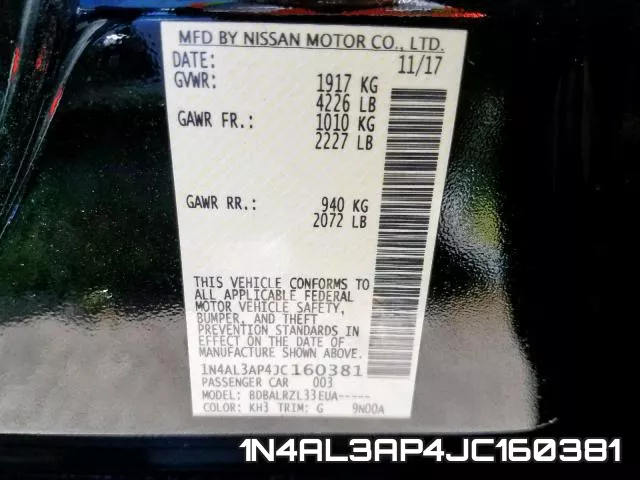 1N4AL3AP4JC160381 фото 2