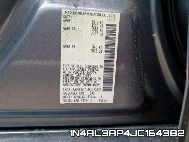 1N4AL3AP4JC164382 фото 2