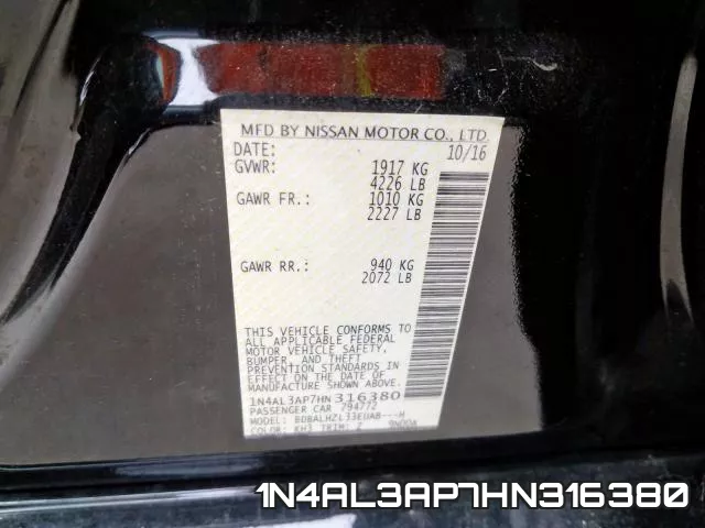 1N4AL3AP7HN316380 фото 2