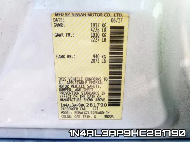 1N4AL3AP9HC281790 фото 2