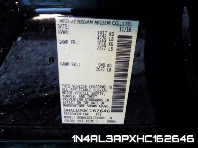 1N4AL3APXHC162646 фото 2