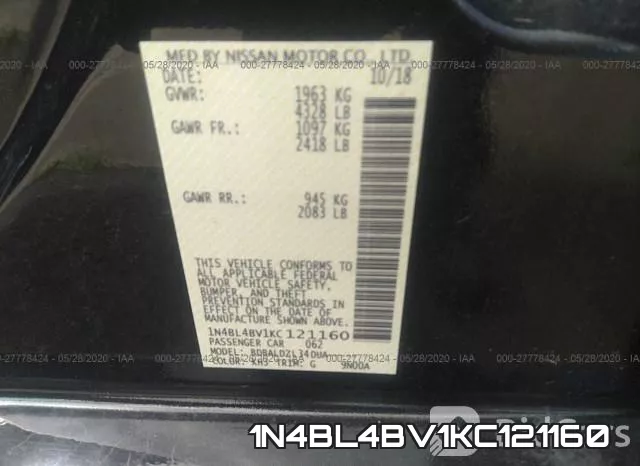 1N4BL4BV1KC121160 фото 10