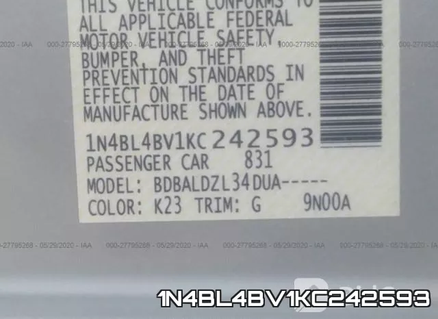 1N4BL4BV1KC242593 фото 10