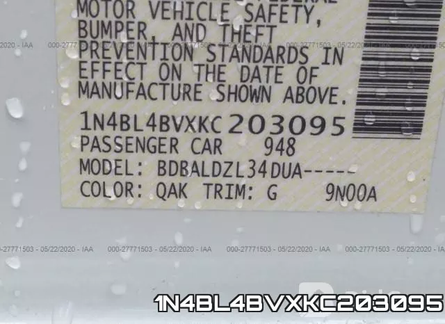 1N4BL4BVXKC203095 фото 10