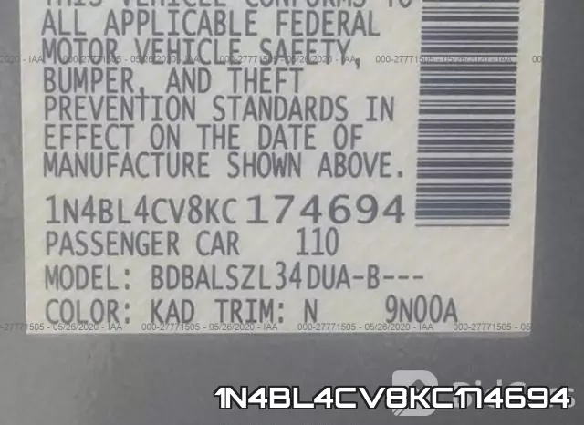 1N4BL4CV8KC174694 фото 10