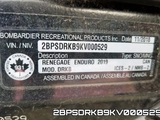 2BPSDRKB9KV000529 фото 2