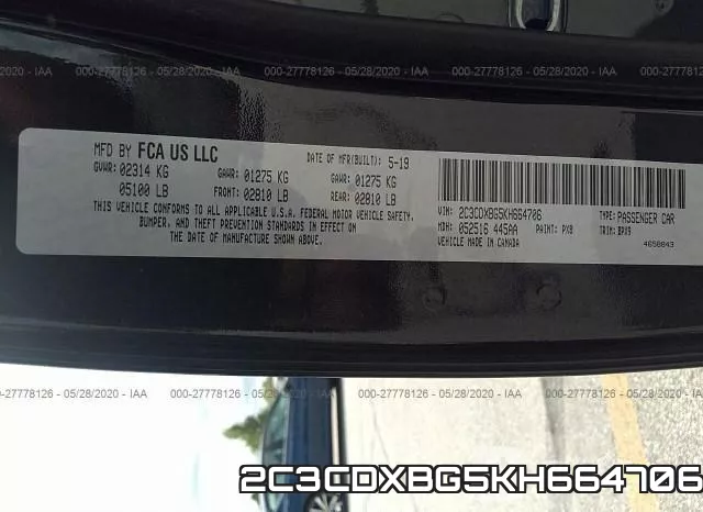 2C3CDXBG5KH664706 фото 10