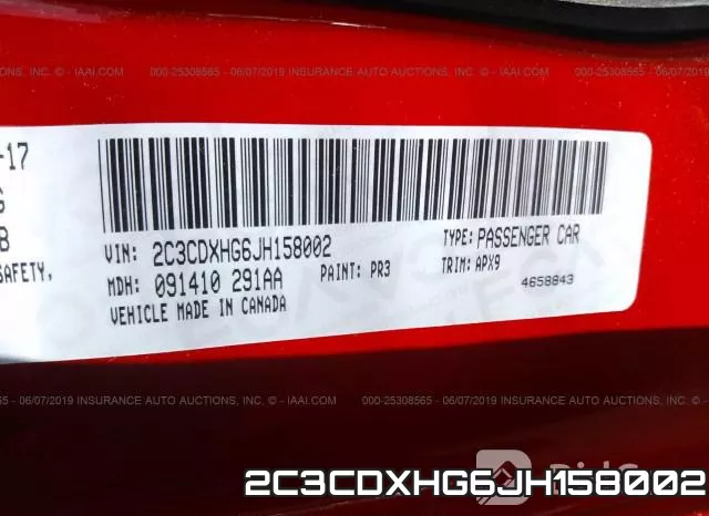 2C3CDXHG6JH158002 фото 10
