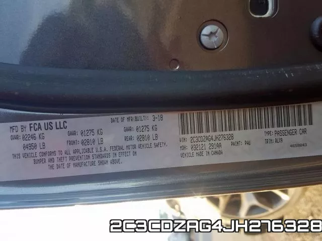 2C3CDZAG4JH276328 фото 2