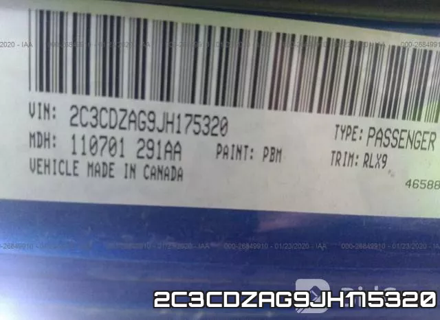 2C3CDZAG9JH175320 фото 10