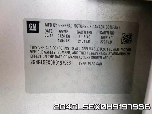 2G4GL5EX0H9197936 фото 2