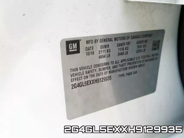 2G4GL5EXXH9129935 фото 2