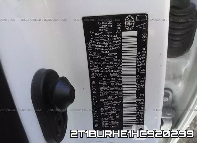2T1BURHE1HC920299 фото 10