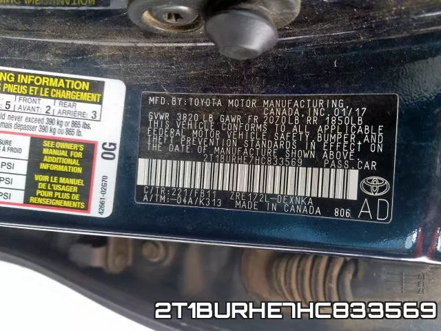 2T1BURHE7HC833569 фото 2