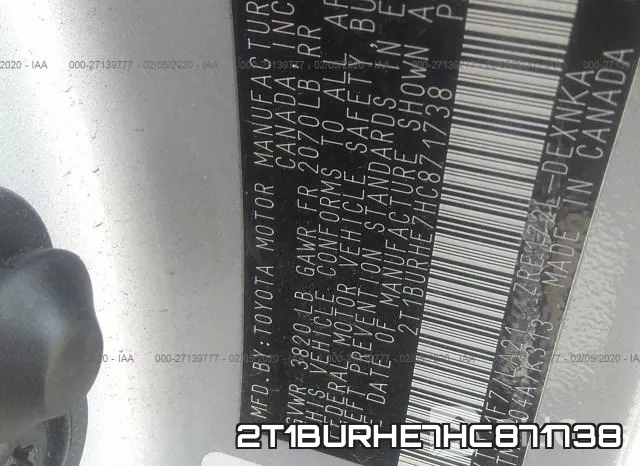2T1BURHE7HC871738 фото 10