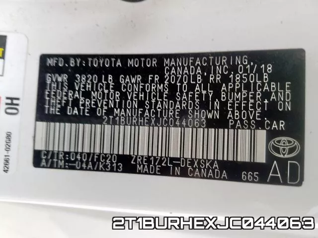 2T1BURHEXJC044063 фото 2