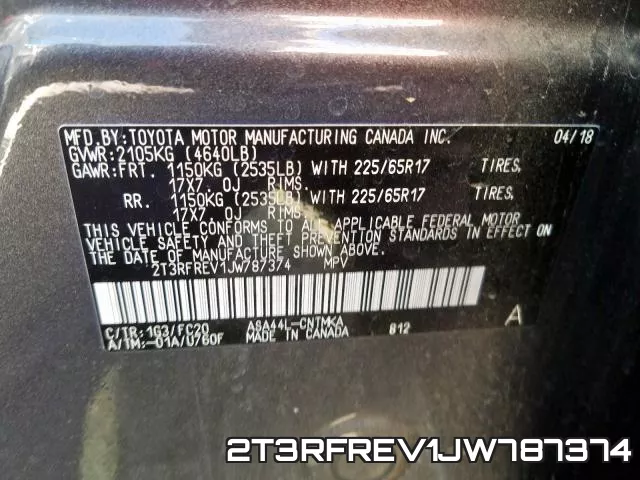 2T3RFREV1JW787374 фото 2