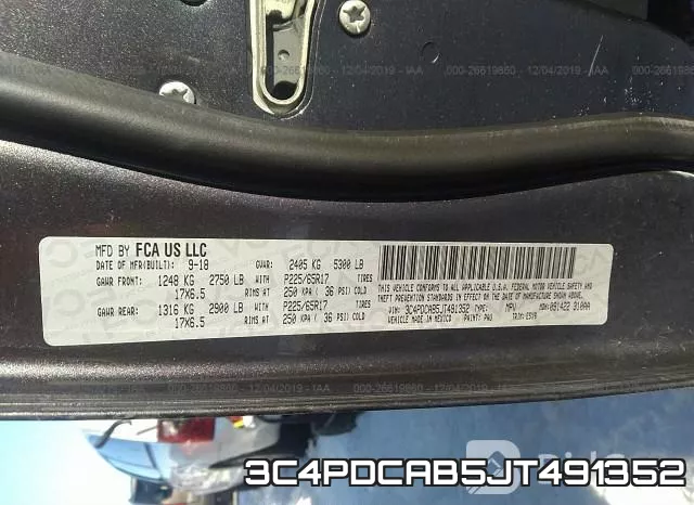 3C4PDCAB5JT491352 фото 10