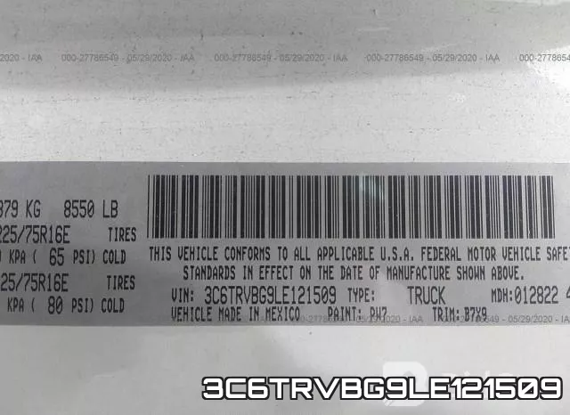 3C6TRVBG9LE121509 фото 10