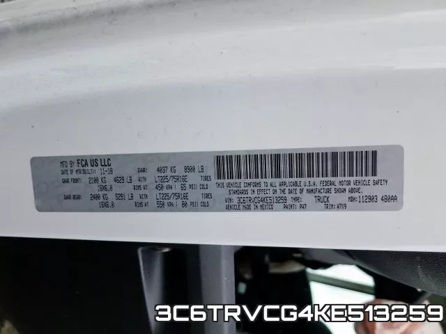 3C6TRVCG4KE513259 фото 2