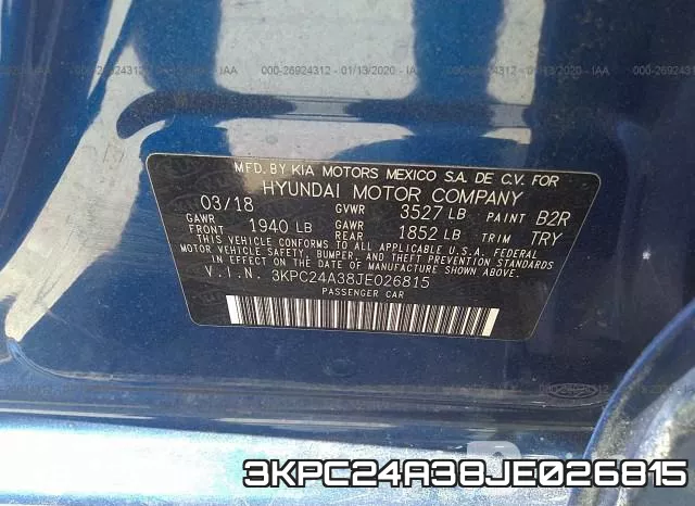 3KPC24A38JE026815 фото 10