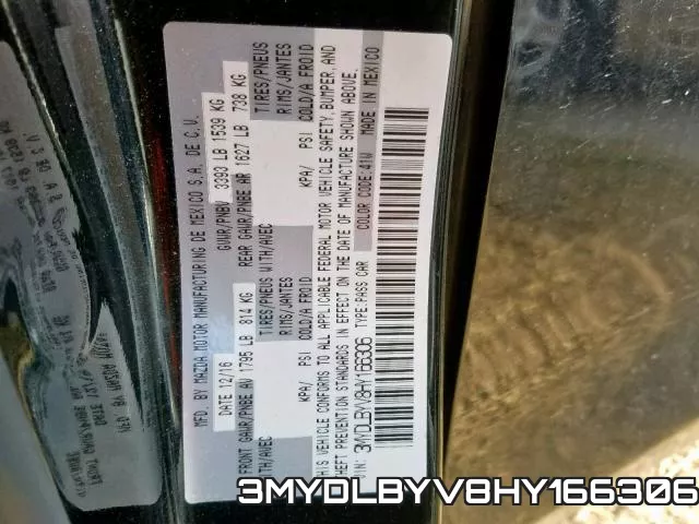 3MYDLBYV8HY166306 фото 2