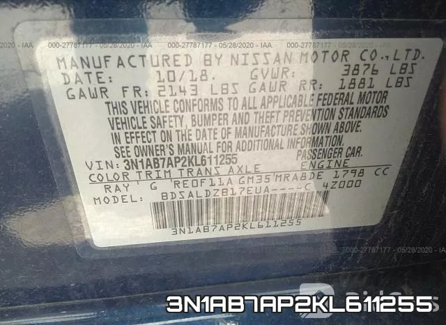 3N1AB7AP2KL611255 фото 10