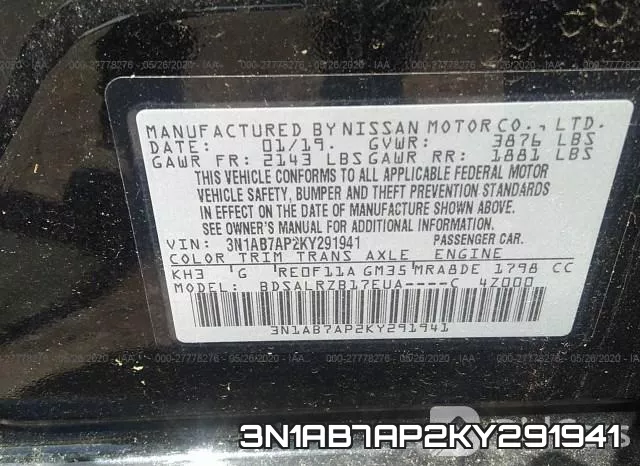3N1AB7AP2KY291941 фото 10