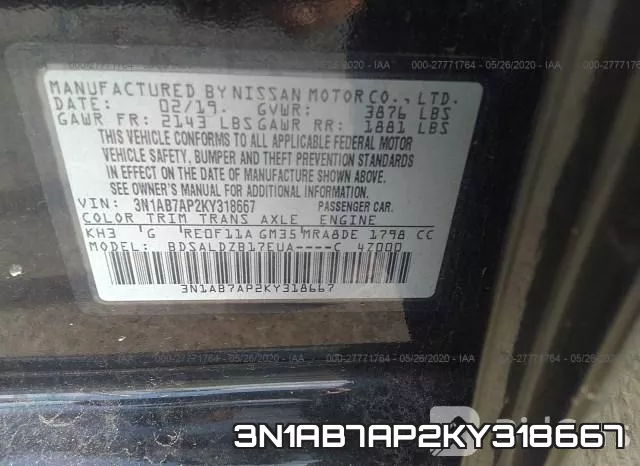 3N1AB7AP2KY318667 фото 10