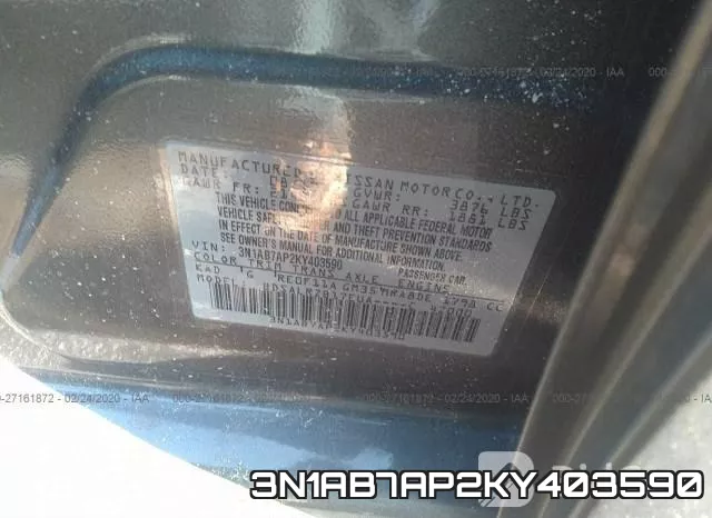3N1AB7AP2KY403590 фото 10