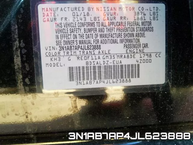 3N1AB7AP4JL623888 фото 2